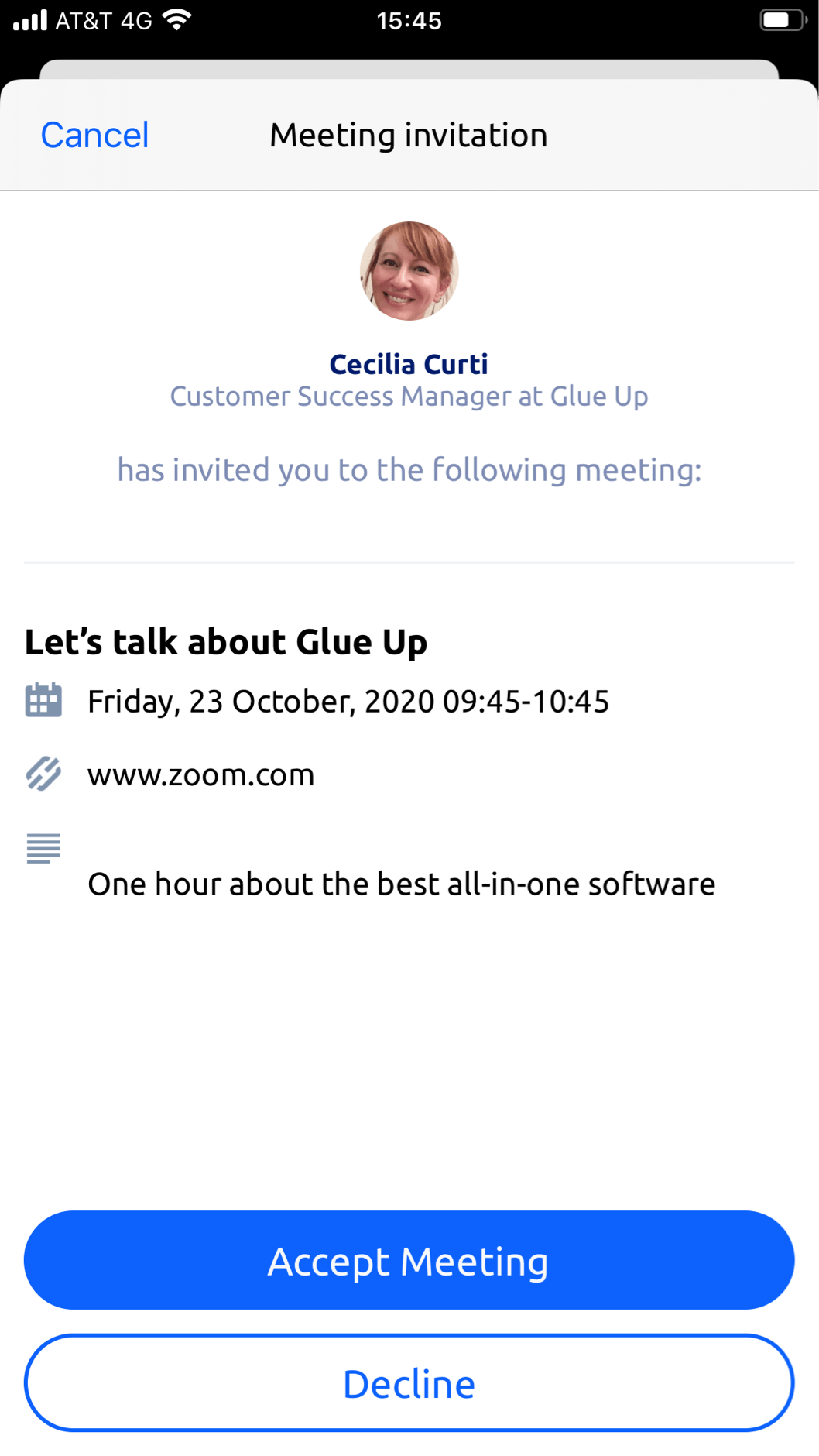 meeting invite app